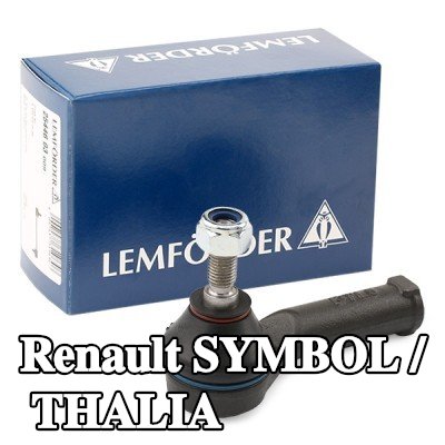 LEMFÖRDER طرف قضيب التوجيه للمحور الأمامي الأيسر, خارجي, مع ملحقات — 2012 Renault Symbol / Thalia