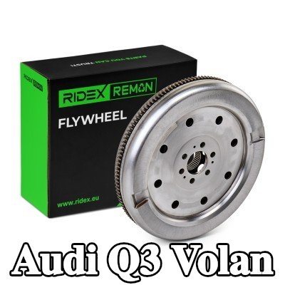 RIDEX REMAN Volan Sürtünme kontrol plakası olmayan çift kütleli volan, vida seti olmadan, pilot yatak olmadan — Audi Q3