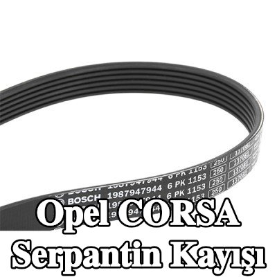 BOSCH Serpantin kayışı 1153mm, Number of ribs: 6 — Opel Corsa