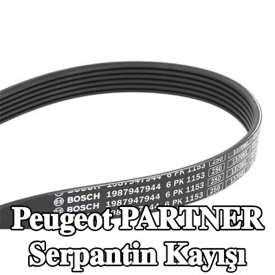 BOSCH Serpantin kayışı 1153mm, Number of ribs: 6 — Peugeot Partner