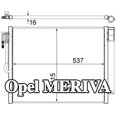 MAHLE مكثف تكييف الهواء مع مجفف — Opel Meriva