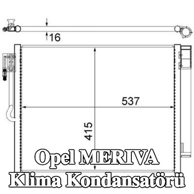 MAHLE Kurutuculu klima kondansatörü — Opel Meriva