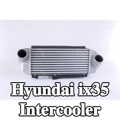 NISSENS Hızlı bağlantı parçası olmayan Intercooler, Sol konektör, açılı — 2009 Hyundai ix35