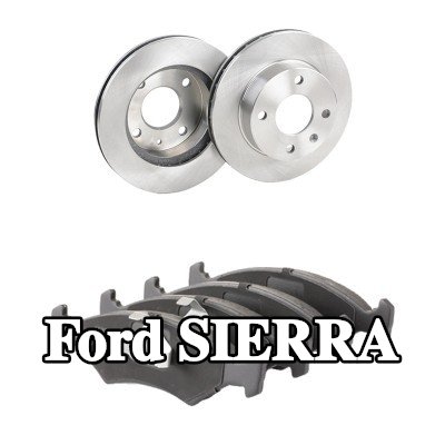 RIDEX مجموعة أقراص الفرامل والوسادات للمحور الأمامي, مزود بفتحات تهوية داخلية — Ford Sierra