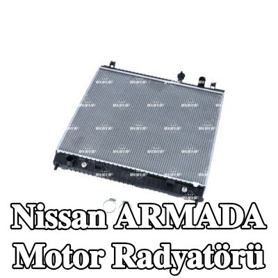 NRF Motor radyatörü Alüminyum, montaj parçaları ile — Nissan Armada