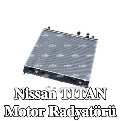 NRF Motor radyatörü Alüminyum, montaj parçaları ile — Nissan Titan