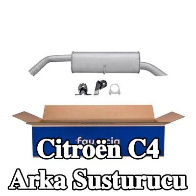 HELLA Arka susturucu Arka, montaj parçaları ile — Citroën C4