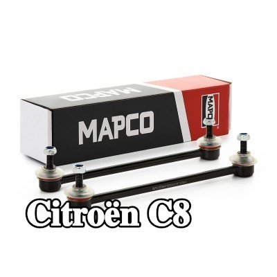 MAPCO طقم إصلاح وصلة قضيب مانع الانقلاب للمحور الأمامي على كلا الجانبين — Citroën C8