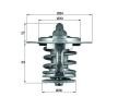 MAHLE Termostat 77°C, 54mm, 28mm, contasız/sızdırmazlık elemanı olmadan — Mitsubishi L300 / Delica (1)