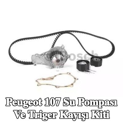 BOSCH Su pompası ve triger kayışı kiti Diş Sayısı: 144, Width: 25, 4mm — Peugeot 107