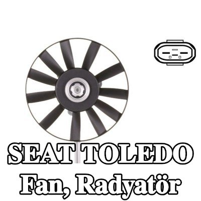 MAHLE Fan, radyatör 303mm — 1997 SEAT Toledo