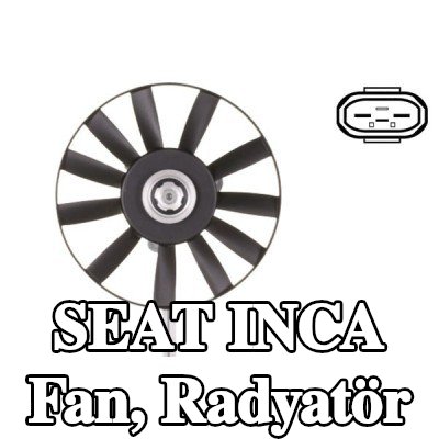 MAHLE Fan, radyatör 303mm — SEAT Inca