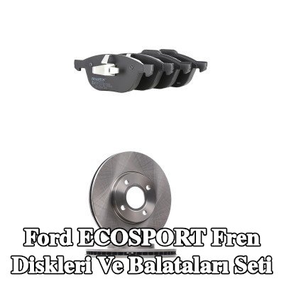 RIDEX Fren diskleri ve balataları seti Ön Aks, Havalandırmalı, fren balataları ile — Ford Ecosport