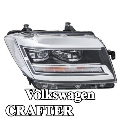 HELLA المصباح الأيمن, H21W, LED, مع محرك لتسوية المصابيح الأمامية, مع لمبة — Volkswagen Crafter