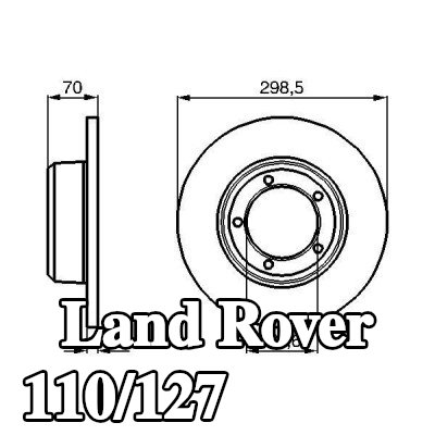 BOSCH القطر الخارجي لقرص المكابح: 298, 5mm, صلب, مشحم — Land Rover 110/127