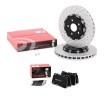 BREMBO مجموعة أقراص الفرامل والوسادات Prime, محور قرص الفرامل من الألومنيوم, مثقبة/مُهواة, قرص مكابح ثنائي الأجزاء — Opel Insignia (1)