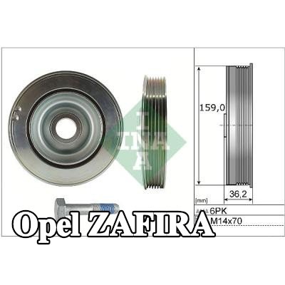 INA مجموعة بكرات الحزام، العمود المرفقي — Opel Zafira