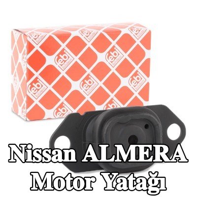 FEBI BILSTEIN Motor yatağı, sol, Elastomer — Nissan Almera