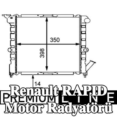 MAHLE Motor radyatörü — Renault Rapid