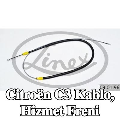 LINEX Kablo, hizmet freni — Citroën C3