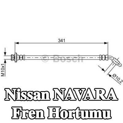 BOSCH Fren hortumu 341mm — Nissan Navara