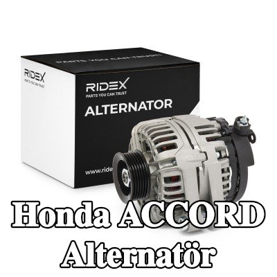 RIDEX Alternatör 90A, entegre regülatörlü — 2000 Honda Accord