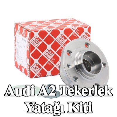 FEBI BILSTEIN Sol ön aks tekerlek yatağı kiti, Ön Aks Sağ, Tekerlek göbeğine entegre tekerlek yatağı, ABS sensör halkalı, entegre manyetik sensör halkalı, aks somunu ile — Audi A2