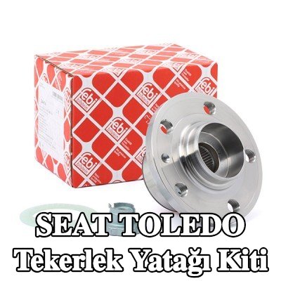 FEBI BILSTEIN Sol ön aks tekerlek yatağı kiti, Ön Aks Sağ, Tekerlek göbeğine entegre tekerlek yatağı, ABS sensör halkalı, entegre manyetik sensör halkalı, aks somunu ile — SEAT Toledo