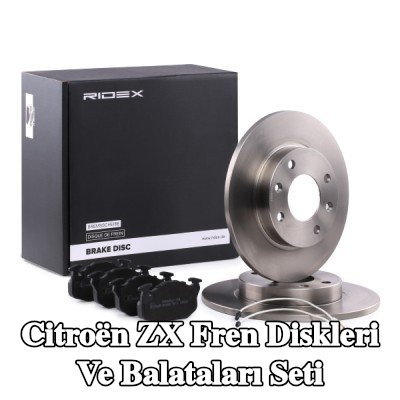 RIDEX Fren diskleri ve balataları seti Ön Aks, düz — Citroën Zx