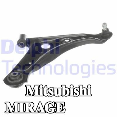 DELPHI ذراع التعليق للمحور الأمامي الأيمن, السفلي, صفائح فولاذية, مع وصلة كروية — Mitsubishi Mirage