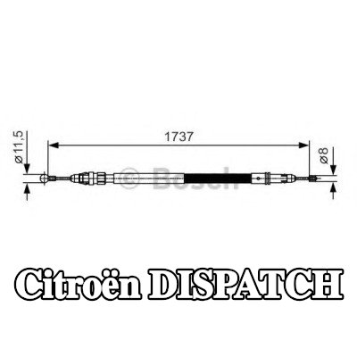 BOSCH كابل فرامل اليد 1737mm — Citroën Dispatch