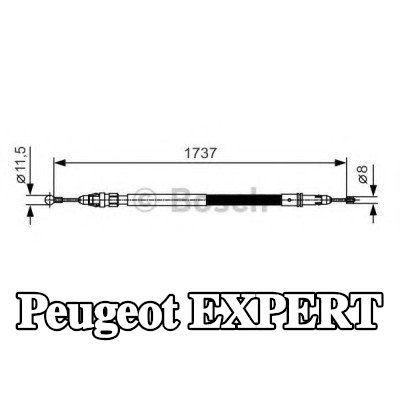 BOSCH كابل فرامل اليد 1737mm — Peugeot Expert