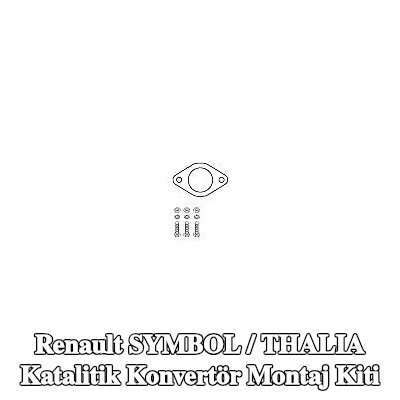 HJS Boru konektörlü katalitik konvertör montaj kiti — 2002 Renault Symbol / Thalia