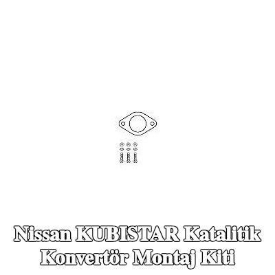 HJS Boru konektörlü katalitik konvertör montaj kiti — Nissan Kubistar