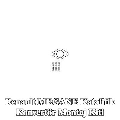 HJS Boru konektörlü katalitik konvertör montaj kiti — 2004 Renault Megane