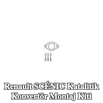HJS Boru konektörlü katalitik konvertör montaj kiti — 2004 Renault Scénic