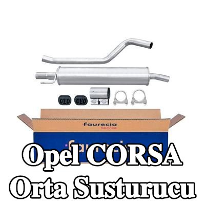 HELLA Montaj parçaları ile birlikte orta susturucu — 2012 Opel Corsa