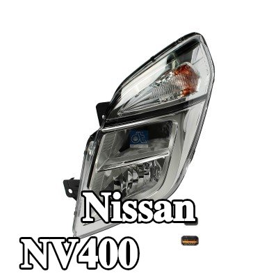 DT Spare Parts المصباح الأمامي الأيسر, مع لمبات — Nissan Nv400