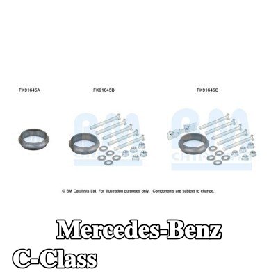 BM CATALYSTS مجموعة تركيب المحول الحفاز — 2002 Mercedes-Benz C-Class