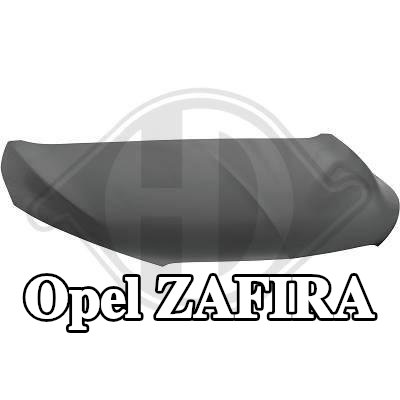 DIEDERICHS شبكة المبرد المركزية, الأمامي, أسود — 2012 Opel Zafira