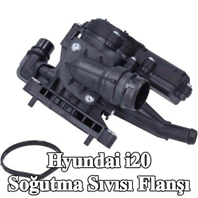 BIRTH Soğutma Sıvısı Flanşı Ön Aks, Alt, contalı/sızdırmaz, sıcaklık sensörlü, termostatlı — Hyundai i20