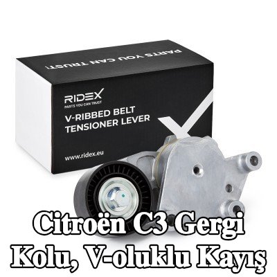RIDEX Gergi Kolu, V-oluklu kayış — Citroën C3