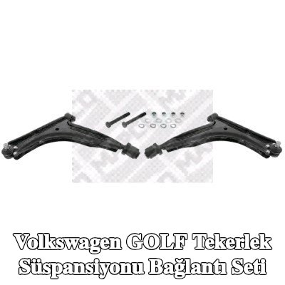 MAPCO Bağlantı seti, tekerlek süspansiyonu Ön Aks Sol, Ön Aks Sağ, Alt, bilyeli mafsal ile, kilit vidası seti ile, lastik yatağı ile — 1990 Volkswagen Golf