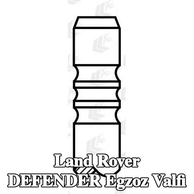 AE Egzoz valfi Krom kaplı valf gövdesi, Stellite kaplı valf yuvası, Sertleştirilmiş valf sapı ucu — 1997 Land Rover Defender
