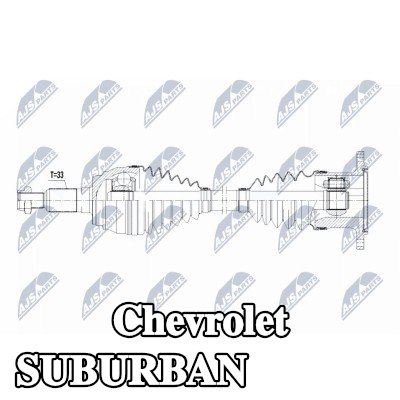 NTY عمود الدفع المحور الأمامي الأيسر, المحور الأمامي الأيمن, 584mm — Chevrolet Suburban