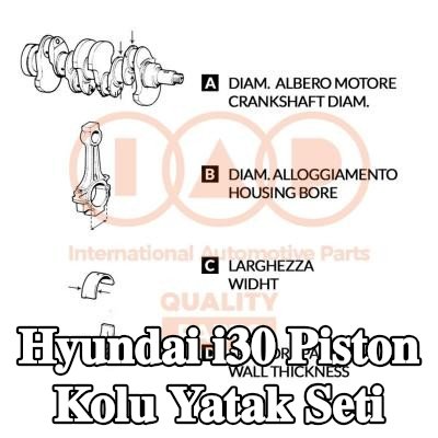 IAP QUALITY PARTS Piston Kolu Yatak Seti — Hyundai i30