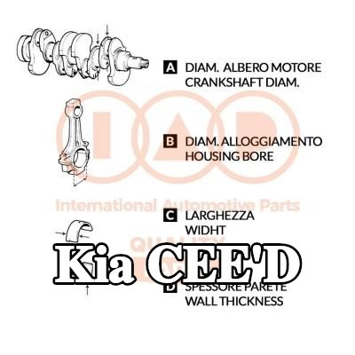 IAP QUALITY PARTS مجموعة محامل قضيب التوصيل — Kia Cee'd