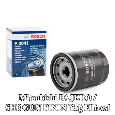 BOSCH Tek çek valflı yağ filtresi — Mitsubishi Pajero / Shogun Pinin