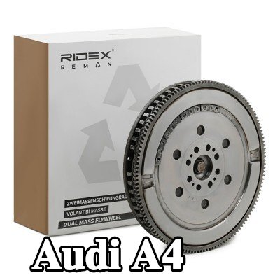 RIDEX REMAN حذافة حذافة ثنائية الكتلة بدون لوحة تحكم في الاحتكاك, بدون مجموعة براغي, بدون محمل توجيهي — 2002 Audi A4