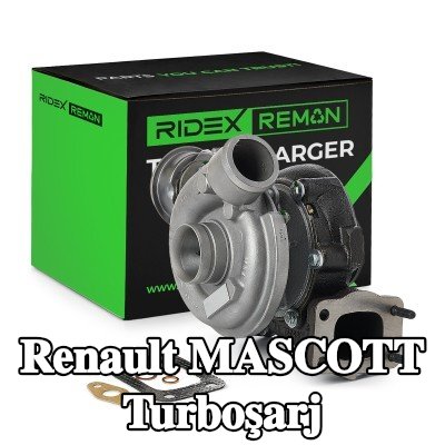 RIDEX REMAN Turboşarj, Conta Seti Dahil, conta/sızdırmazlık elemanları ile — 2002 Renault Mascott
